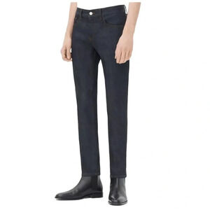 SANDRO Paris NWT Mens Skinny Jeans Brut Blue Dark Wash Denim Button Fly 31